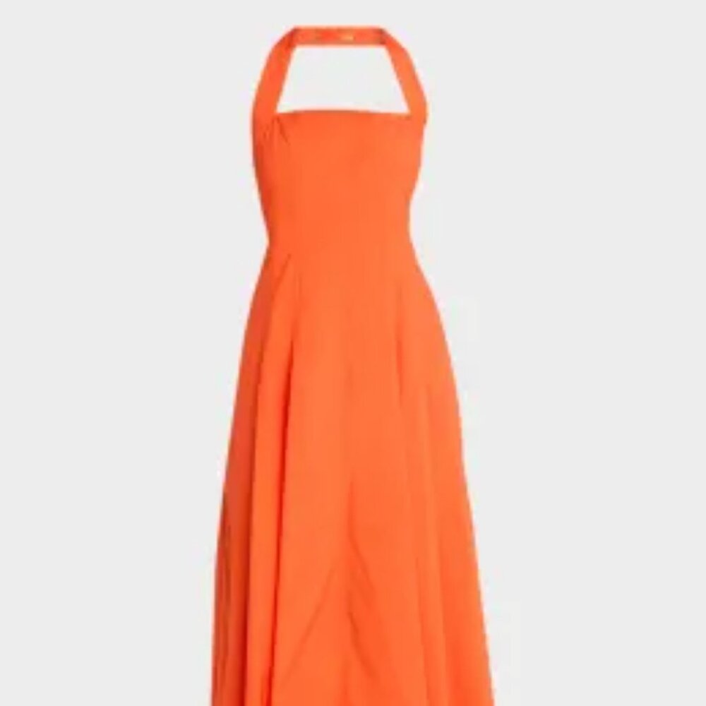 A.L.C. Natalie Halter Midi Dress in Poppy